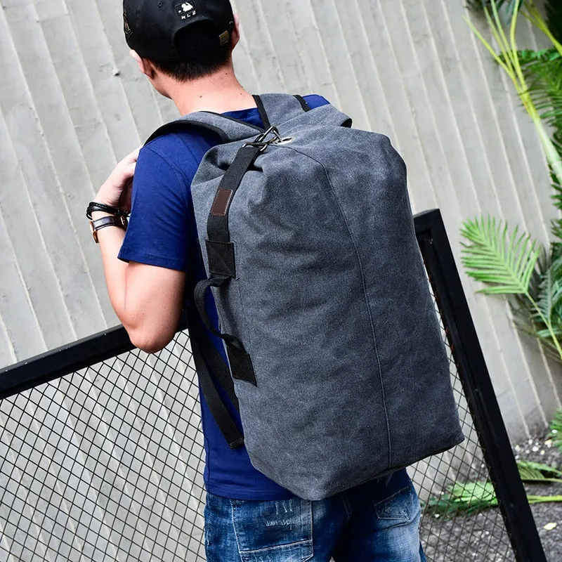 Premium Authentic Canvas Bucket-Style Backpack