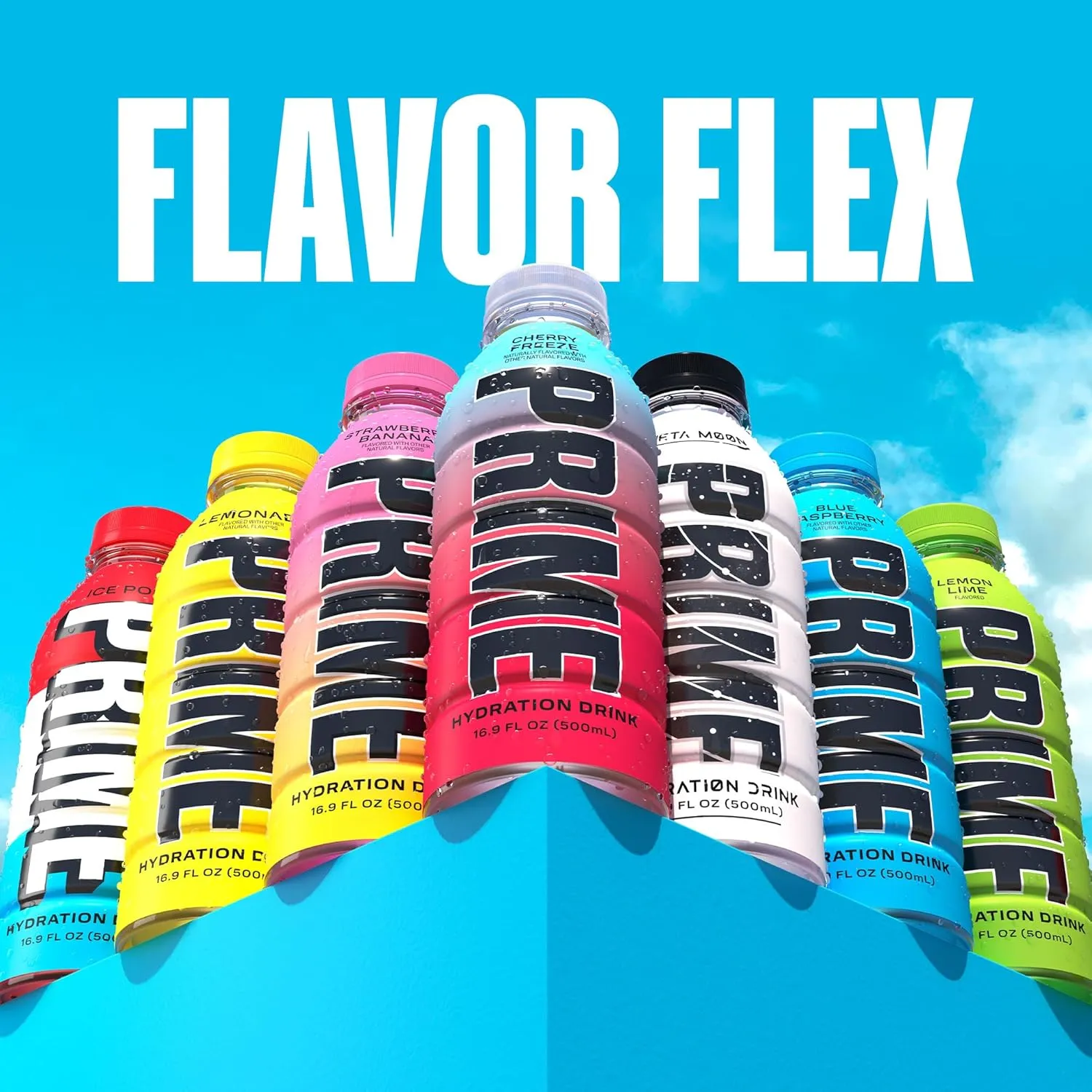 PRIME Hydration CHERRY FREEZE | Sports Drinks | Electrolyte Enhanced for Ultimate Hydration | 250mg BCAAs | B Vitamins | Antioxidants | 2g Of Sugar | 16.9 Fluid Ounce | 12 Pack