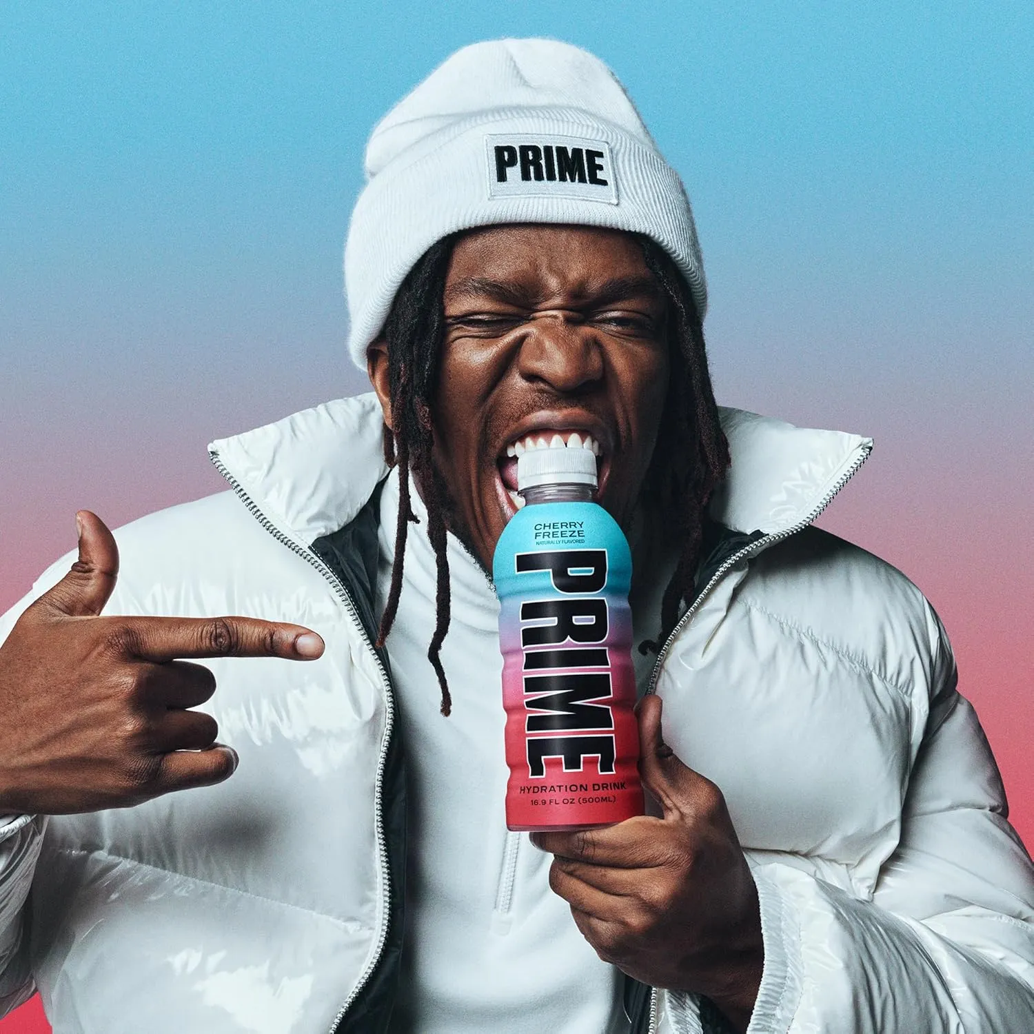PRIME Hydration CHERRY FREEZE | Sports Drinks | Electrolyte Enhanced for Ultimate Hydration | 250mg BCAAs | B Vitamins | Antioxidants | 2g Of Sugar | 16.9 Fluid Ounce | 12 Pack