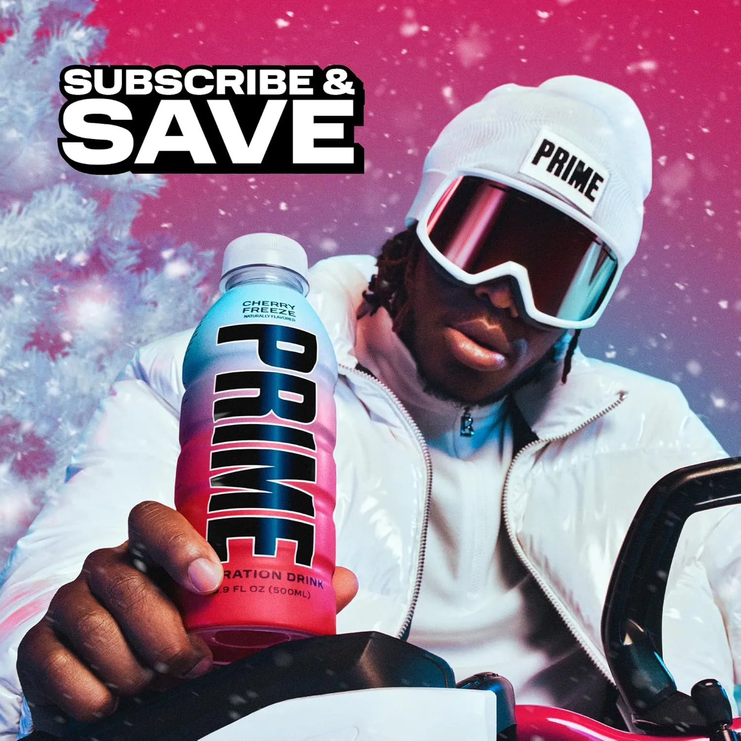 PRIME Hydration CHERRY FREEZE | Sports Drinks | Electrolyte Enhanced for Ultimate Hydration | 250mg BCAAs | B Vitamins | Antioxidants | 2g Of Sugar | 16.9 Fluid Ounce | 12 Pack