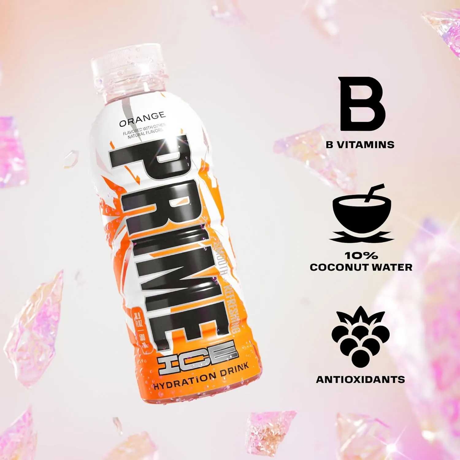 Prime ICE Hydration Variety Pack Smooth & Refreshing Low-Calorie Sports Drink with 10% Coconut Water, 500  mg Electrolytes & Zero Added Sugar, 12 fl oz Bottles, Pack of 15