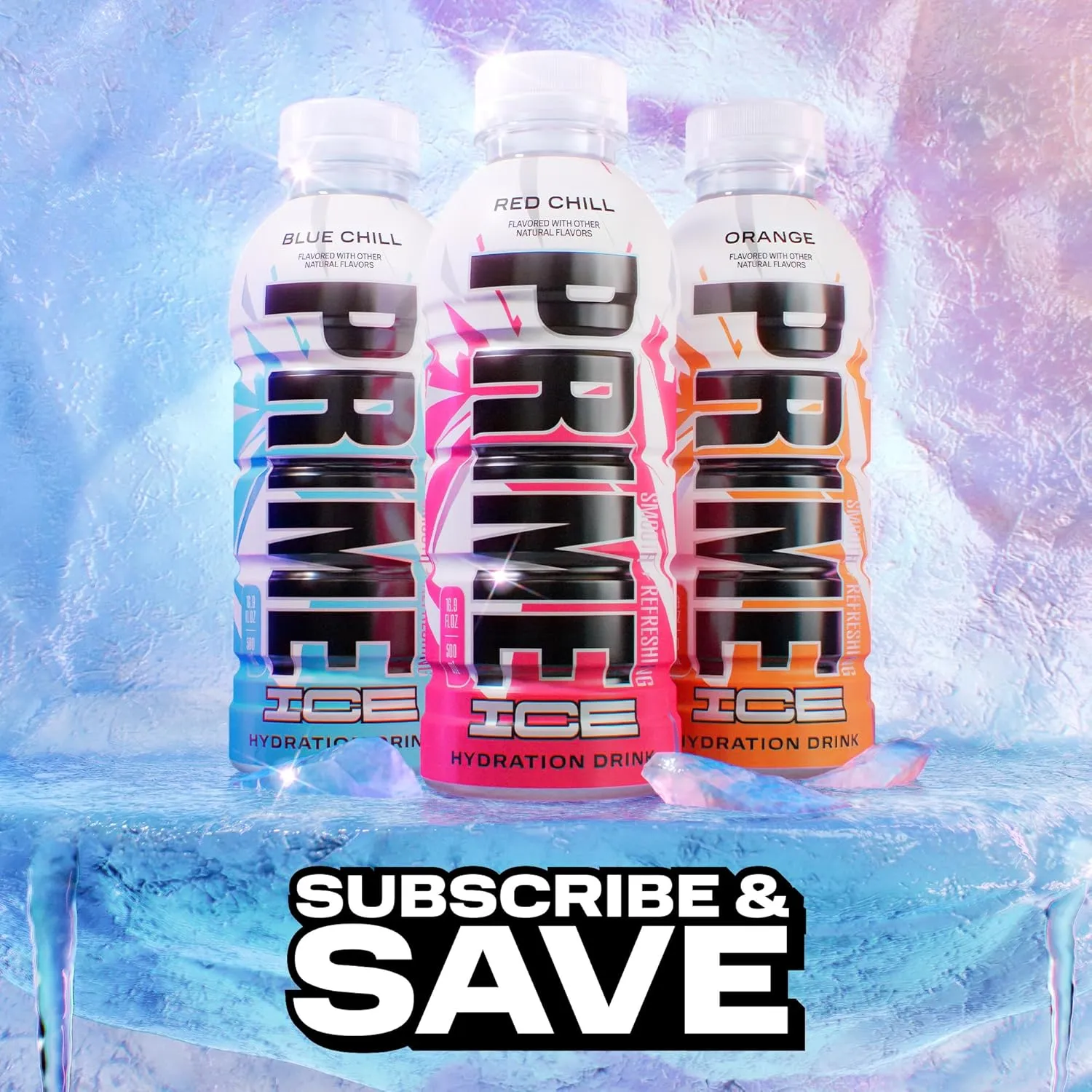 Prime ICE Hydration Variety Pack Smooth & Refreshing Low-Calorie Sports Drink with 10% Coconut Water, 500  mg Electrolytes & Zero Added Sugar, 12 fl oz Bottles, Pack of 15
