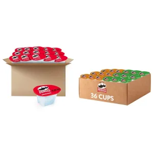 Pringles Potato Crisps Chips, Snack Stacks, Lunch Snacks, Original (36 Cups)   Pringles Potato Crisps Chips, Snack Stacks, Lunch Snacks, Variety Pack (36 Cups)