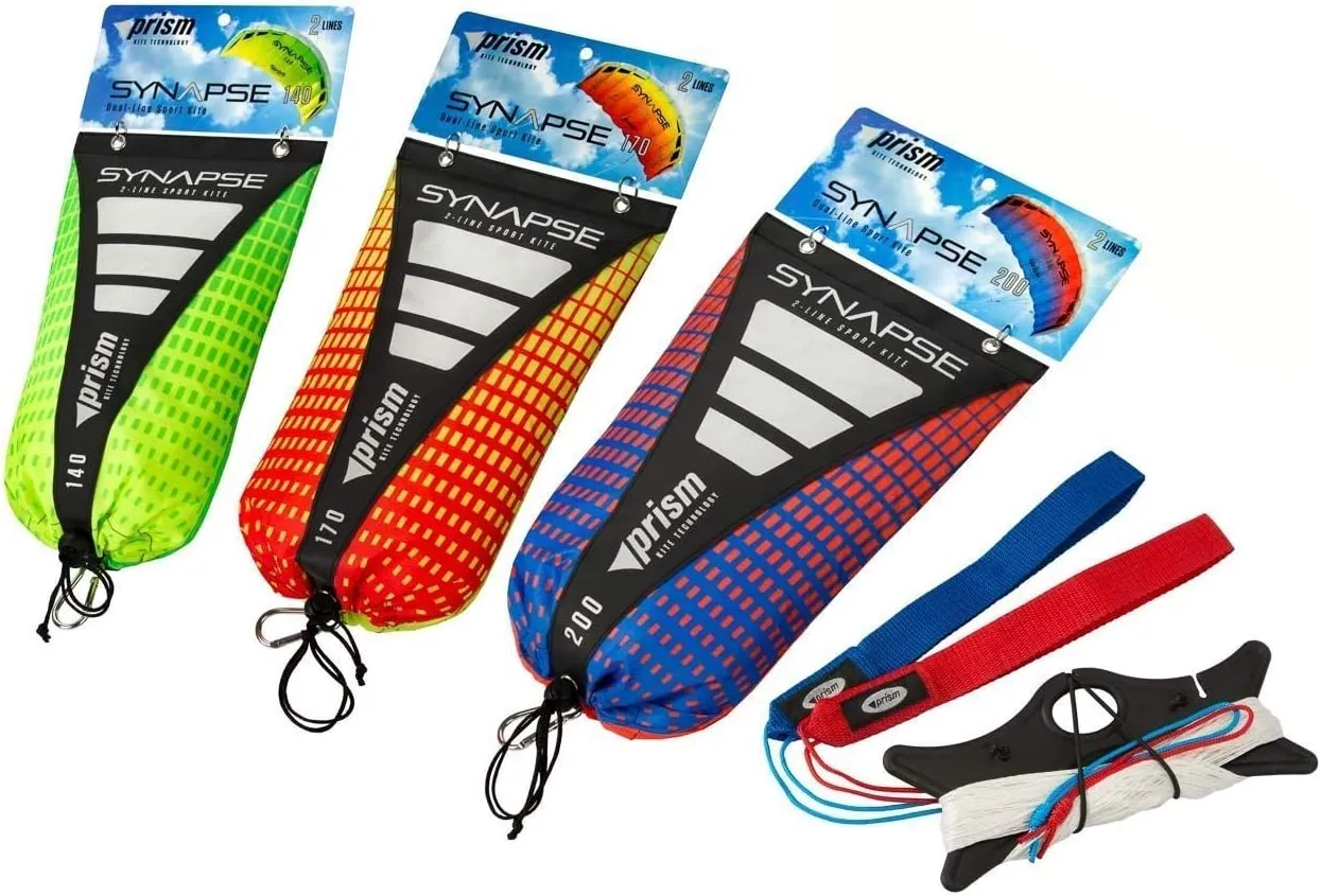 Prism Kite Technology Synapse Dual-line Parafoil Kite - an Ideal Entry Level Kite for Kids and Adults to Dual-line Kiting