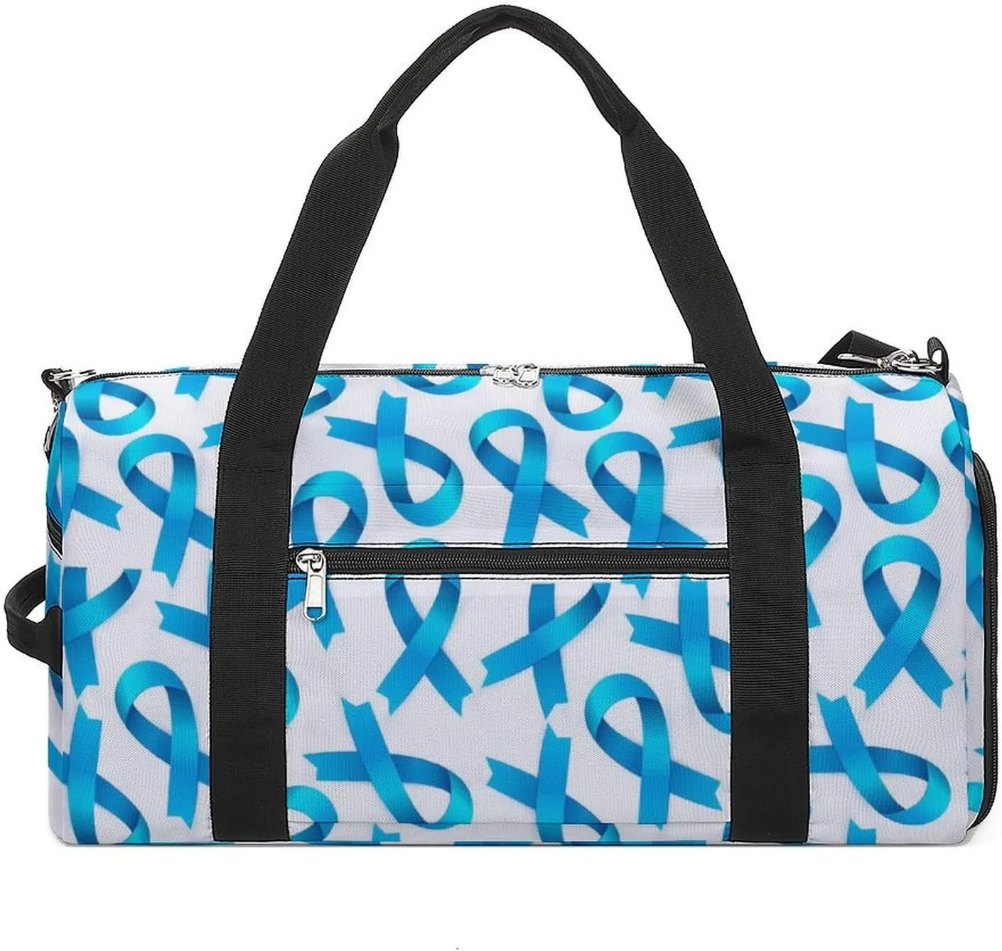 Prostate Cancer Awareness Ribbon Travel Duffel Bag Sport Gym Tote Bag Lightweight with Shoes Compartment for Men Women, style