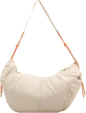 Puffy Tote Bag Unisex Cross Body Nylon Crescent Shoulder Purse Carry On Bag Travel Work Gym Handbag Winter