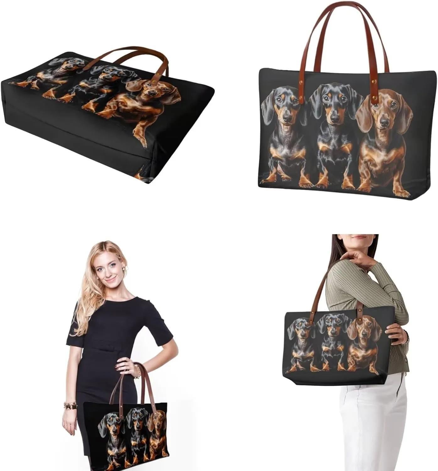 Purse and Handbag Set for Women, Large Hobo Bag with Wallet and Make Up Bag, 3 Piece Top Handle Purse Set