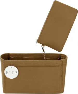 Purse Organizer Insert For Handbags, Tote Bag Organizer Insert, Handbag Organizer For Tote & Handbags, Compatible with Neverful Speedy and More (Small,Lighting Coffee)