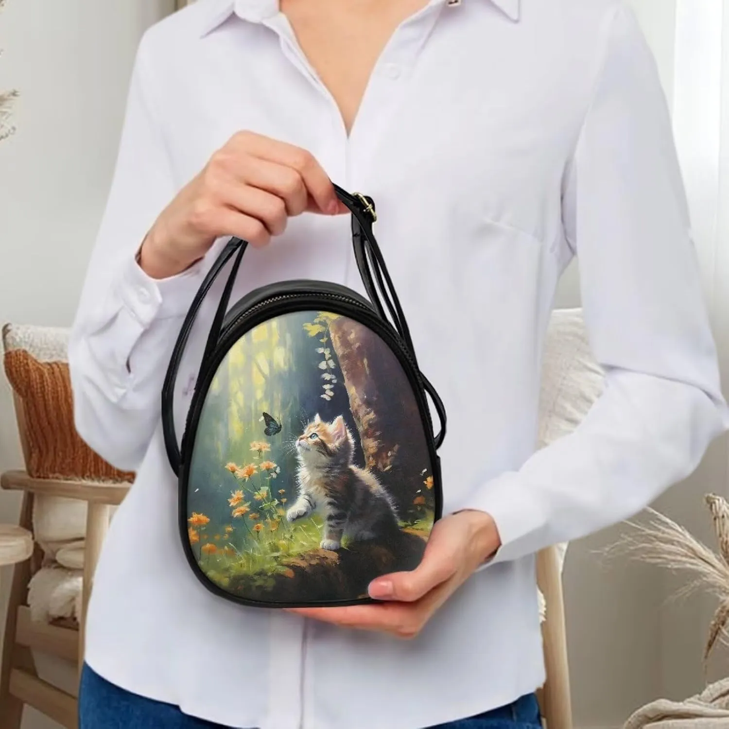 Purses for Women Crossbody Bag Double Layer Small Sling Bag for Women Crossbody Purse with Zipper Closure