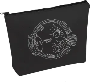 PWHAOO Funny Optometrist Makeup Bag Eyeball Anatomy Optometric Technician Cosmetic Bag Vision Therapist Ophthalmic Gift (CILIARY BODY B)