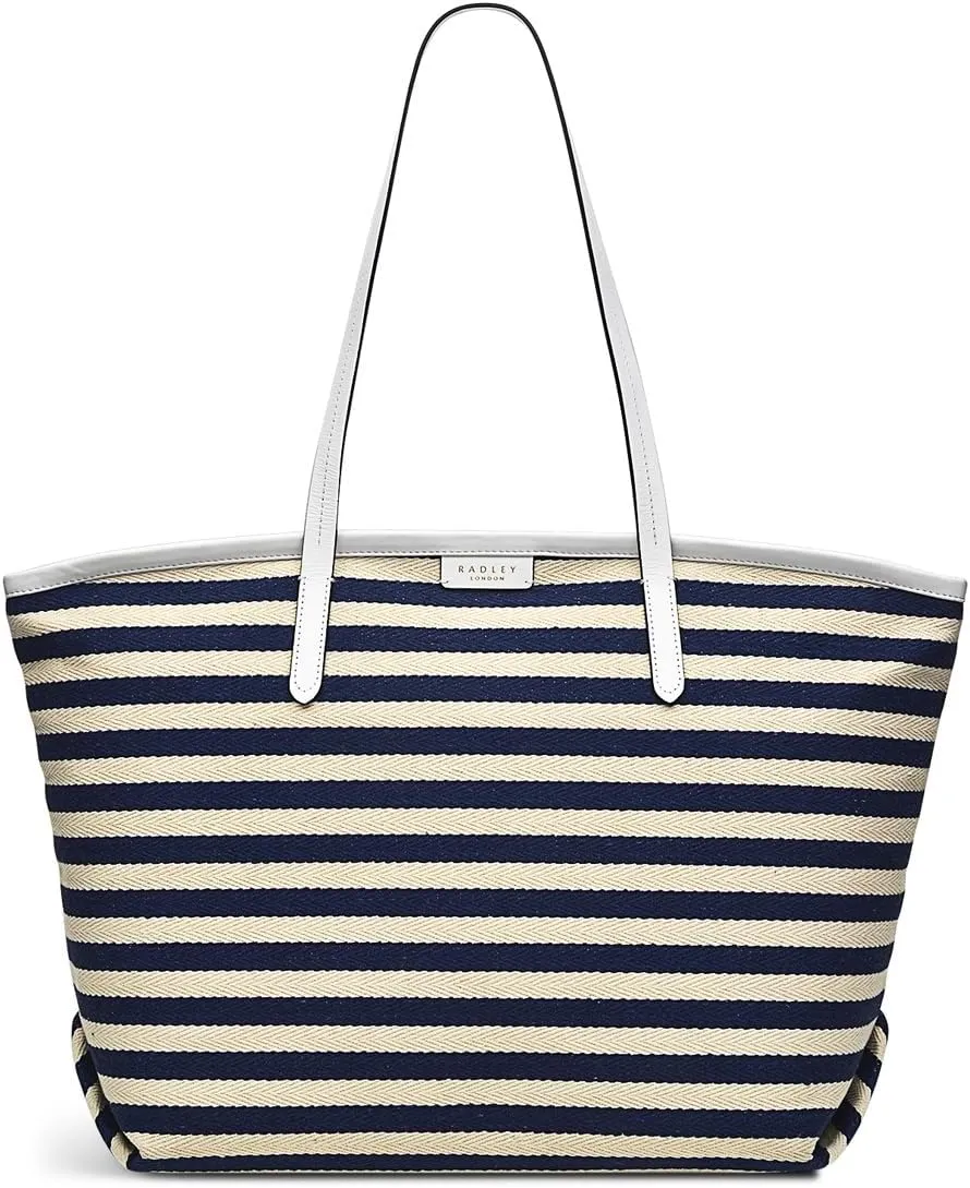RADLEY London Cromer Way Stripe Women’s Large Fabric Ziptop Tote Bag