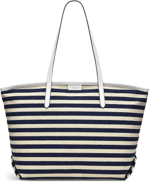 RADLEY London Cromer Way Stripe Women’s Large Fabric Ziptop Tote Bag