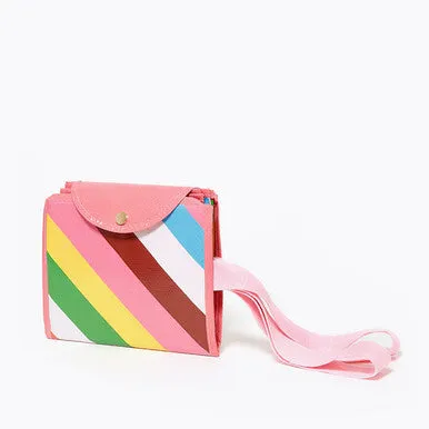 Rainbow Stripes Reuse Reduce Foldable Market Bag
