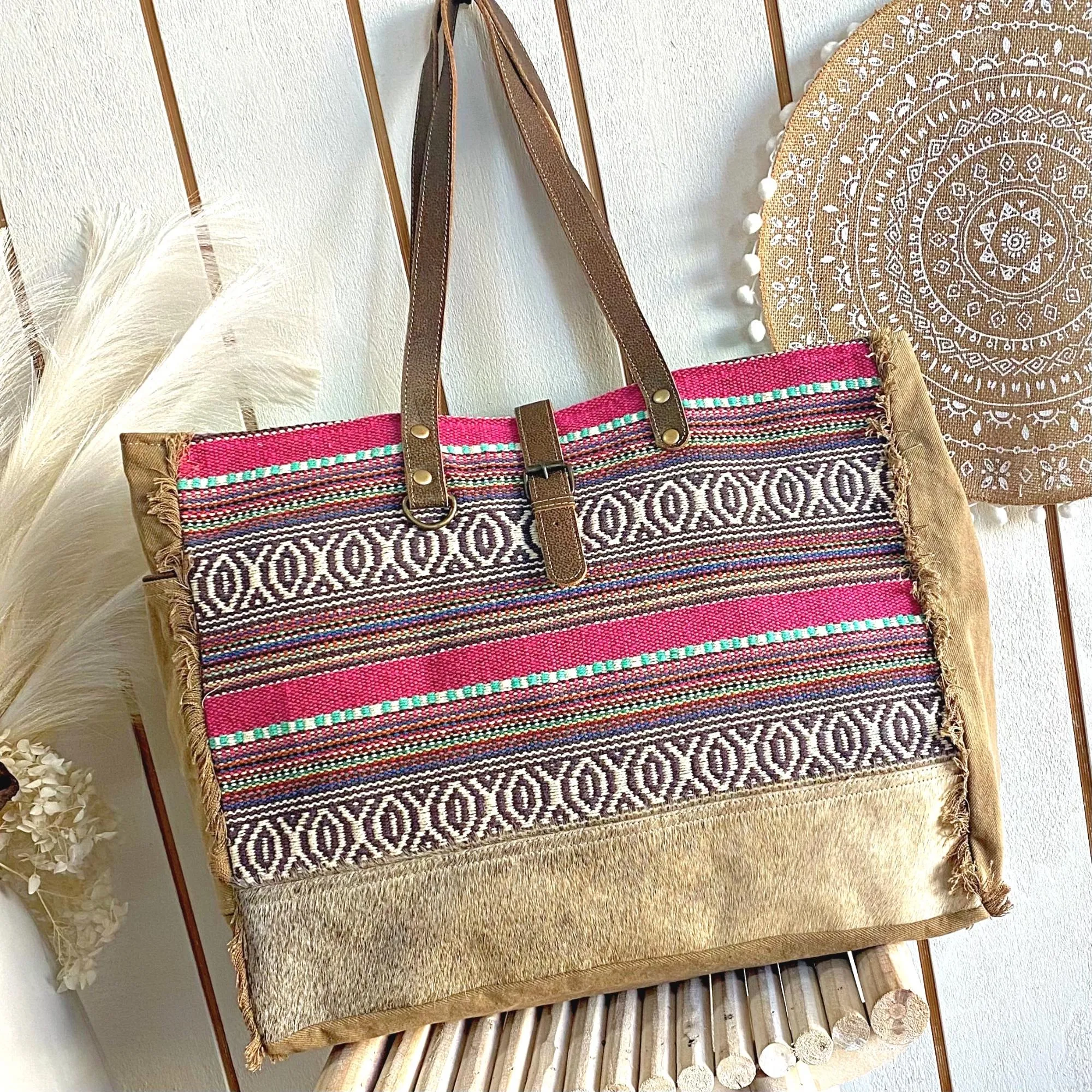 Rainbow Weekender Overnight Tote Bag