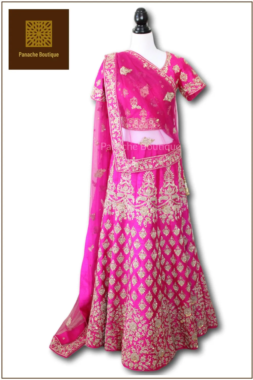 Rani Pink Colour Wedding Lehenga
