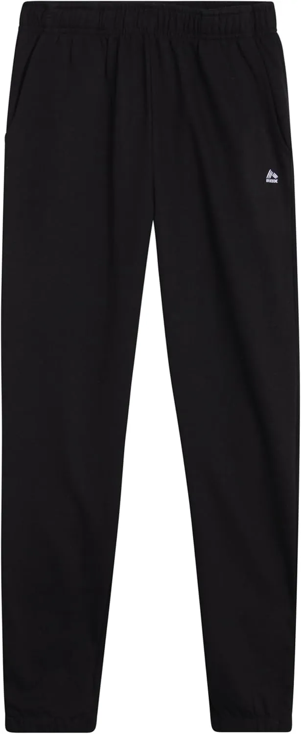 RBX Boys Sweatpants - 2 Pack Soft Fleece Joggers, Athletic Performance Track Pants for Boys with Elastic Waistband (8-16)