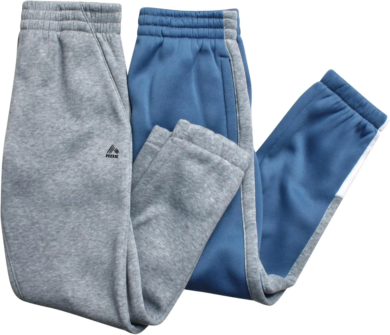 RBX Boys Sweatpants - 2 Pack Soft Fleece Joggers, Athletic Performance Track Pants for Boys with Elastic Waistband (8-16)