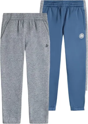 RBX Boys Sweatpants - 2 Pack Soft Fleece Joggers, Athletic Performance Track Pants for Boys with Elastic Waistband (8-16)