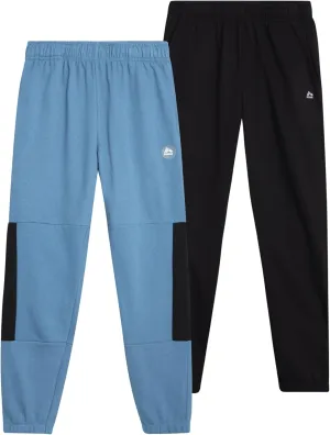 RBX Boys Sweatpants - 2 Pack Soft Fleece Joggers, Athletic Performance Track Pants for Boys with Elastic Waistband (8-16)