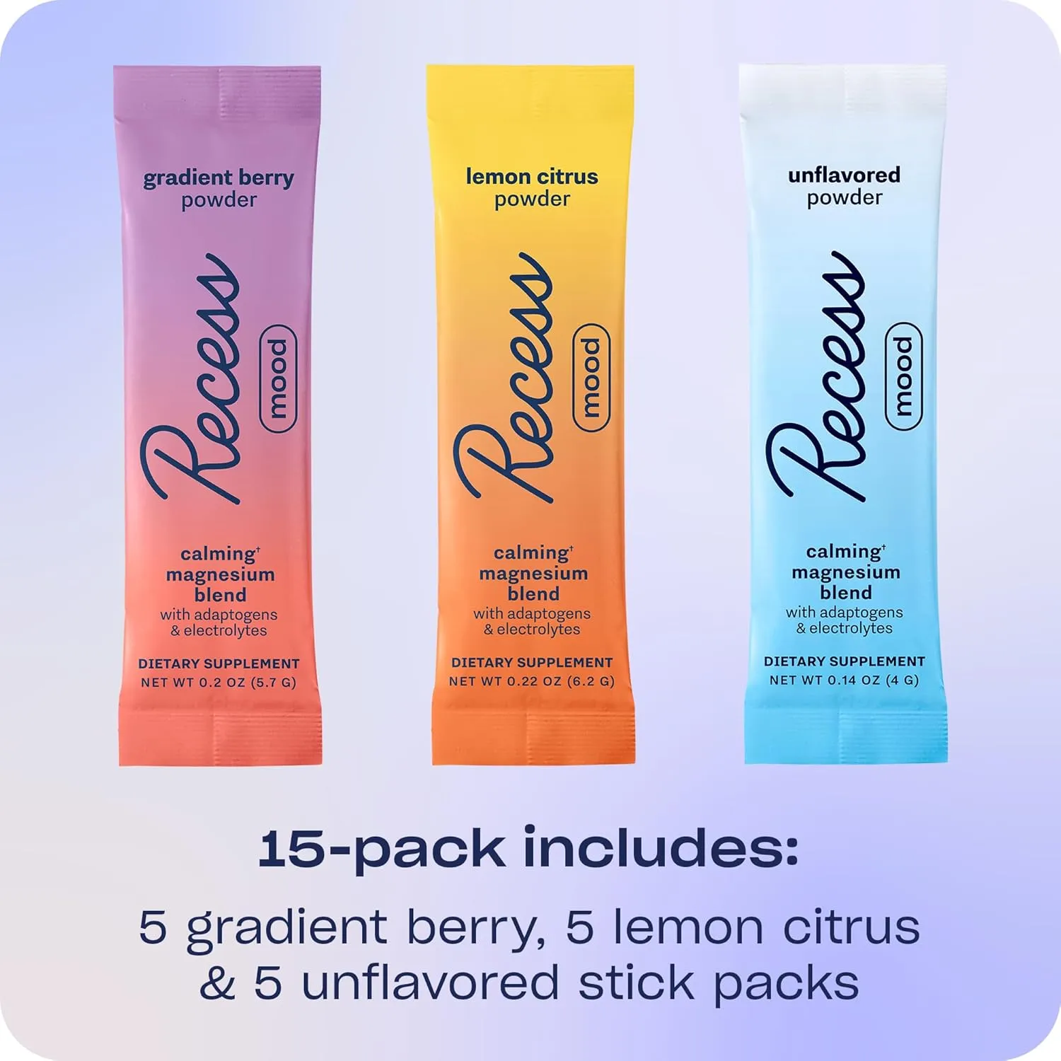Recess Mood Drink Mix Powder | Sampler Pack | 15ct Box