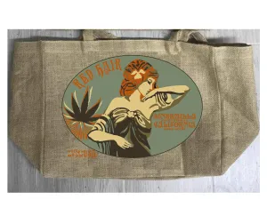 Red Hair Burlap Tote Bag – Durable and Stylish