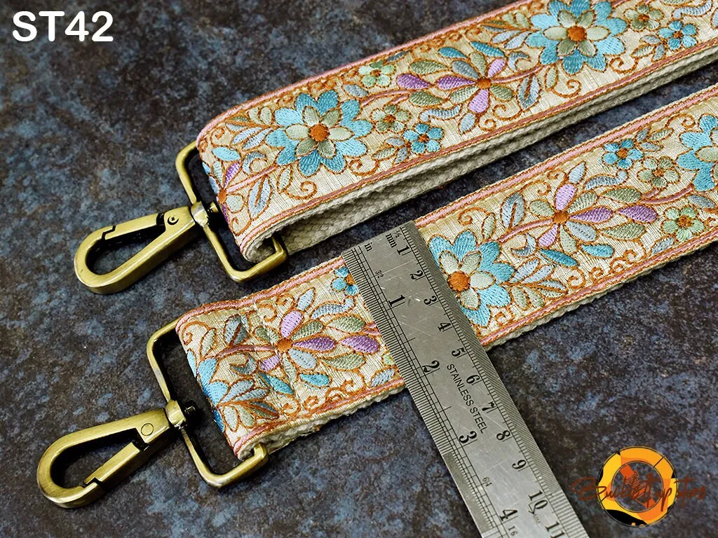 Replacement Strap Purse Strap Crossbody Strap for Purses Embroidered Boho Bags Strap Boho Guitar Strap Handbag Strap gift for her
