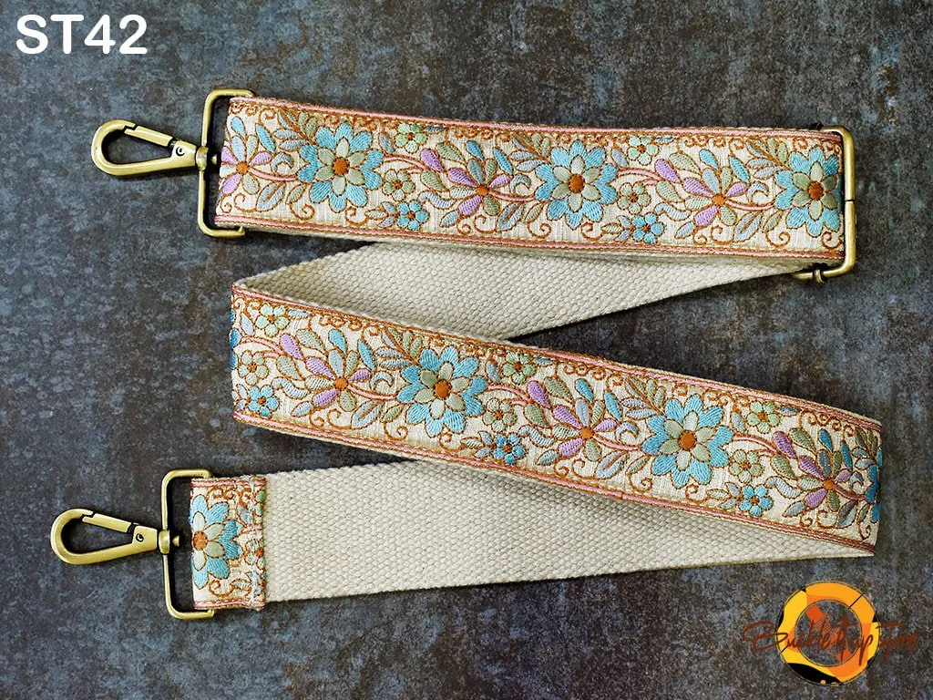 Replacement Strap Purse Strap Crossbody Strap for Purses Embroidered Boho Bags Strap Boho Guitar Strap Handbag Strap gift for her