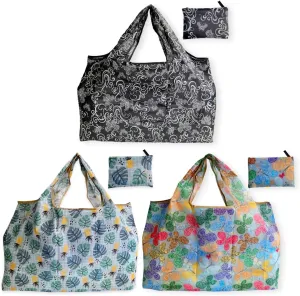 Reusable Grocery Shopping Bags with Handles – Foldable Tote Bags for Groceries