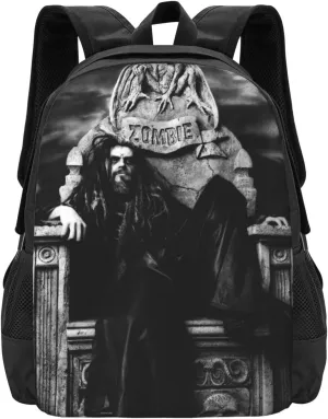 Rob Musics Zombie Backpack Large Capacity Leisure Travel Backpack Book Bag Outgoing Daypack 12.5x5.5x16.5 inch