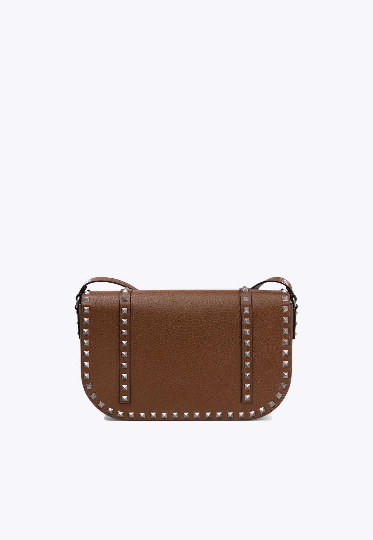 Rockstud Leather Messenger Bag