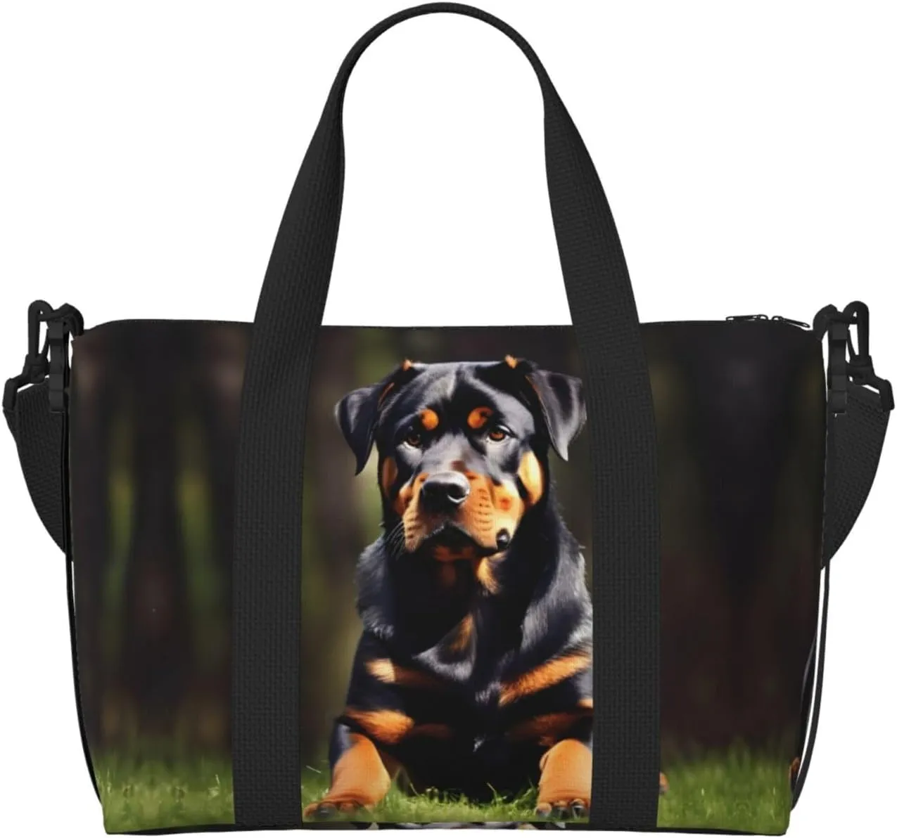 rottweiler wallpaper print Travel Duffle Bag,Weekender Bags,Gym Duffel Bag,Luggage Duffle Overnight for Women Men