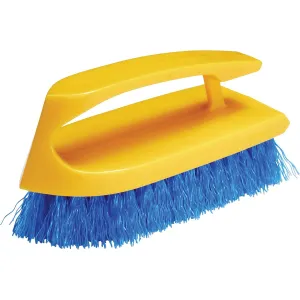 Rubbermaid Commercial Products Iron Handle Scrub Brush, 6-Inch, Yellow/Blue, for Tile/Grout/Walls/Countertops, Pack of 12
