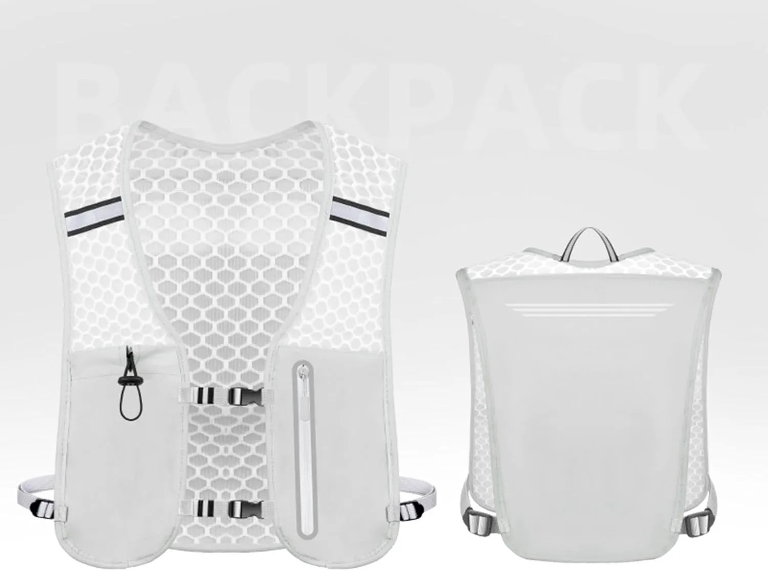 Running Vest Hydration Backpack with Adjustable Waistband Sturdy Water Backpack for Women Men for Camping Traveling Riding