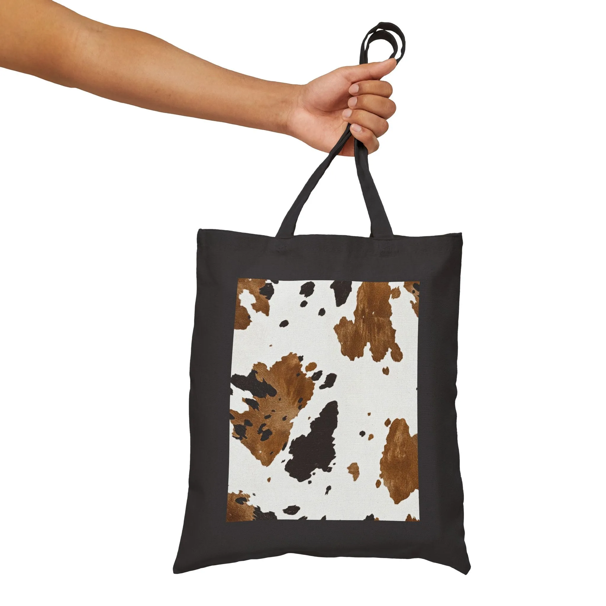 Rustic Cow Print Tote Bag - Stylish & Functional for Everyday Use