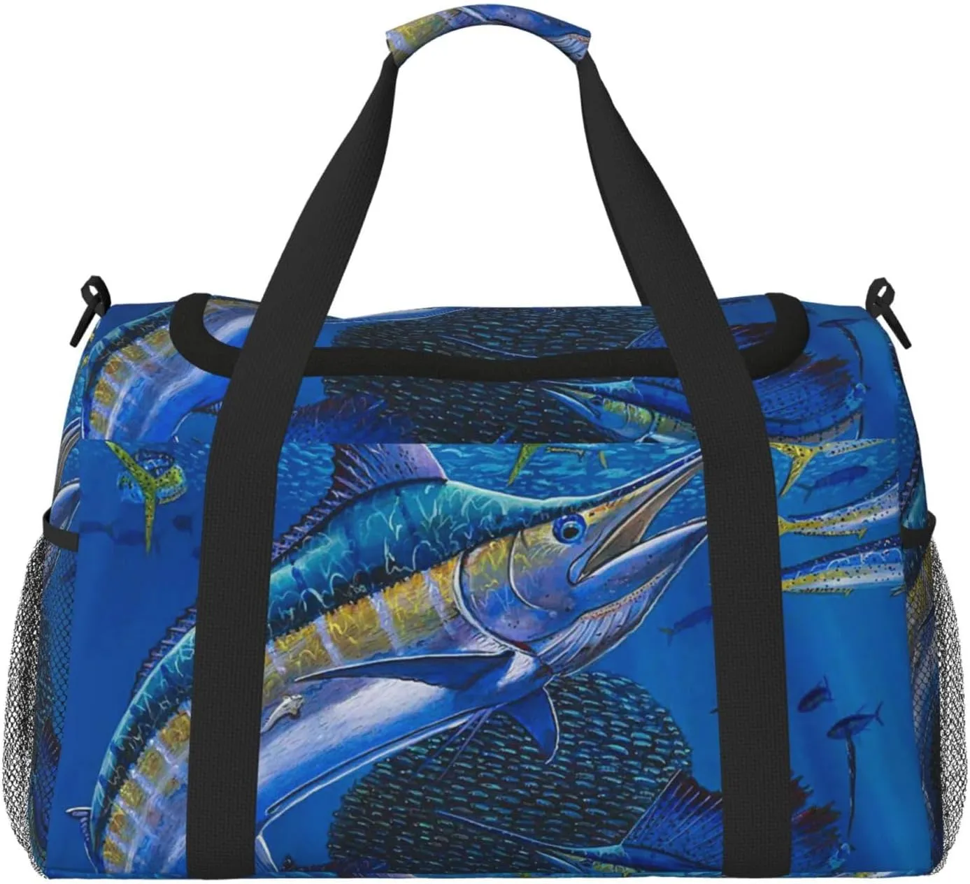 Sailfish Reef Travel Duffel Bag Personal Item Bag Gym Bag Weekender Overnight Bag Carry On Bag For Airplane Weekender Bags For Women Men pattern63