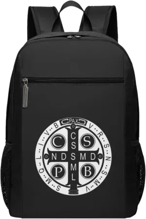 Saint Benedict Medal Backpack 17 Inch For Travel Laptops Backpack