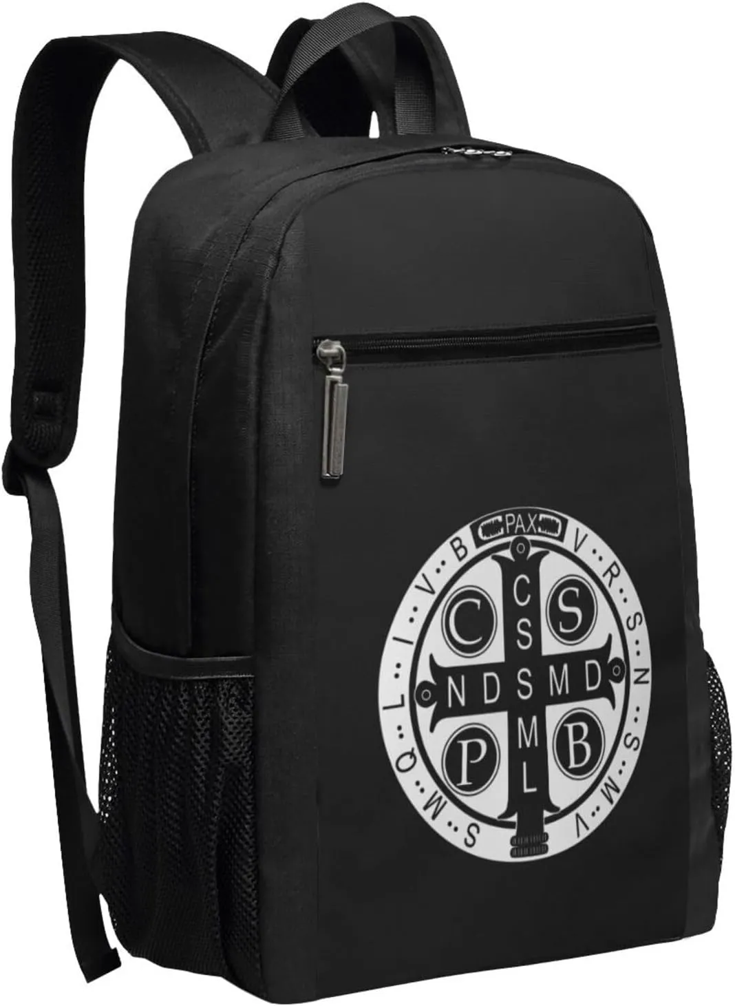 Saint Benedict Medal Backpack 17 Inch For Travel Laptops Backpack