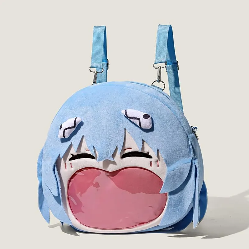 Satoru Gojo Kozume Kenma Anime Ita Bag Kawaii Cute Backpack Messenger Clear Shoulder Bags Pin Display Bag, Ayanami Rei, Small