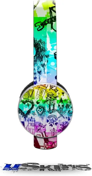 Scene Kid Sketches Rainbow Decal Style Skin (fits Sol Republic Tracks Headphones - Headphones NOT Included)