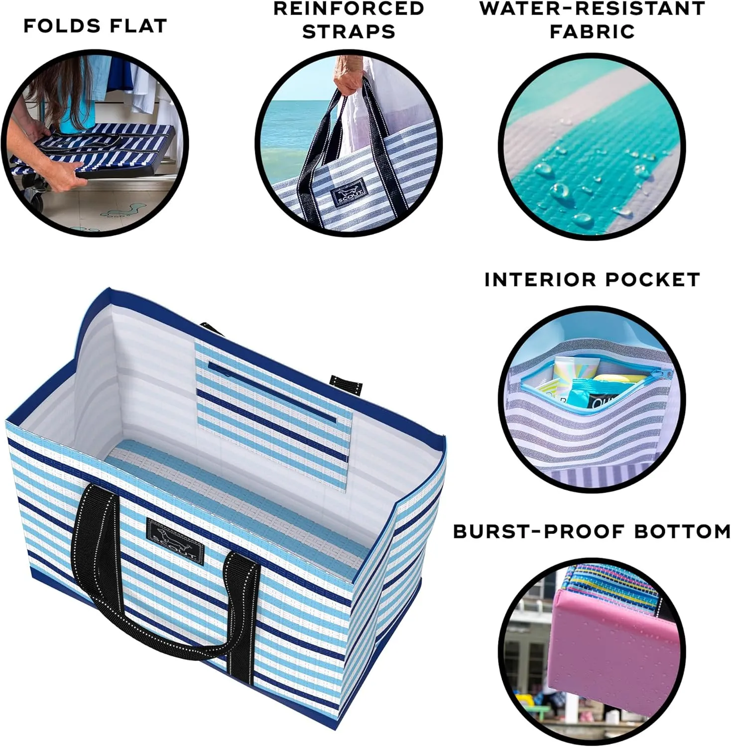 SCOUT Large Open top beach & Pool bag, waterproof, sandproof
