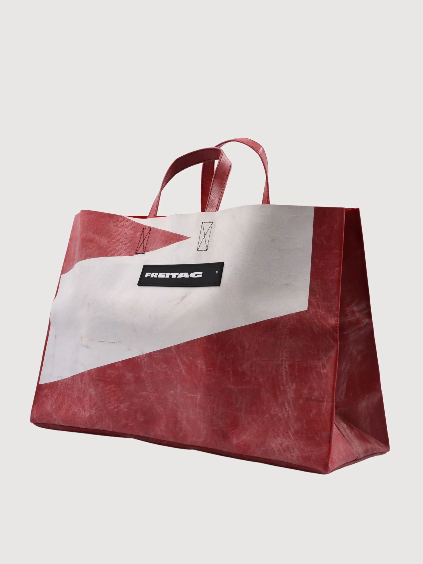 Shopping Bag F260 Miami Wide Red & White | Freitag