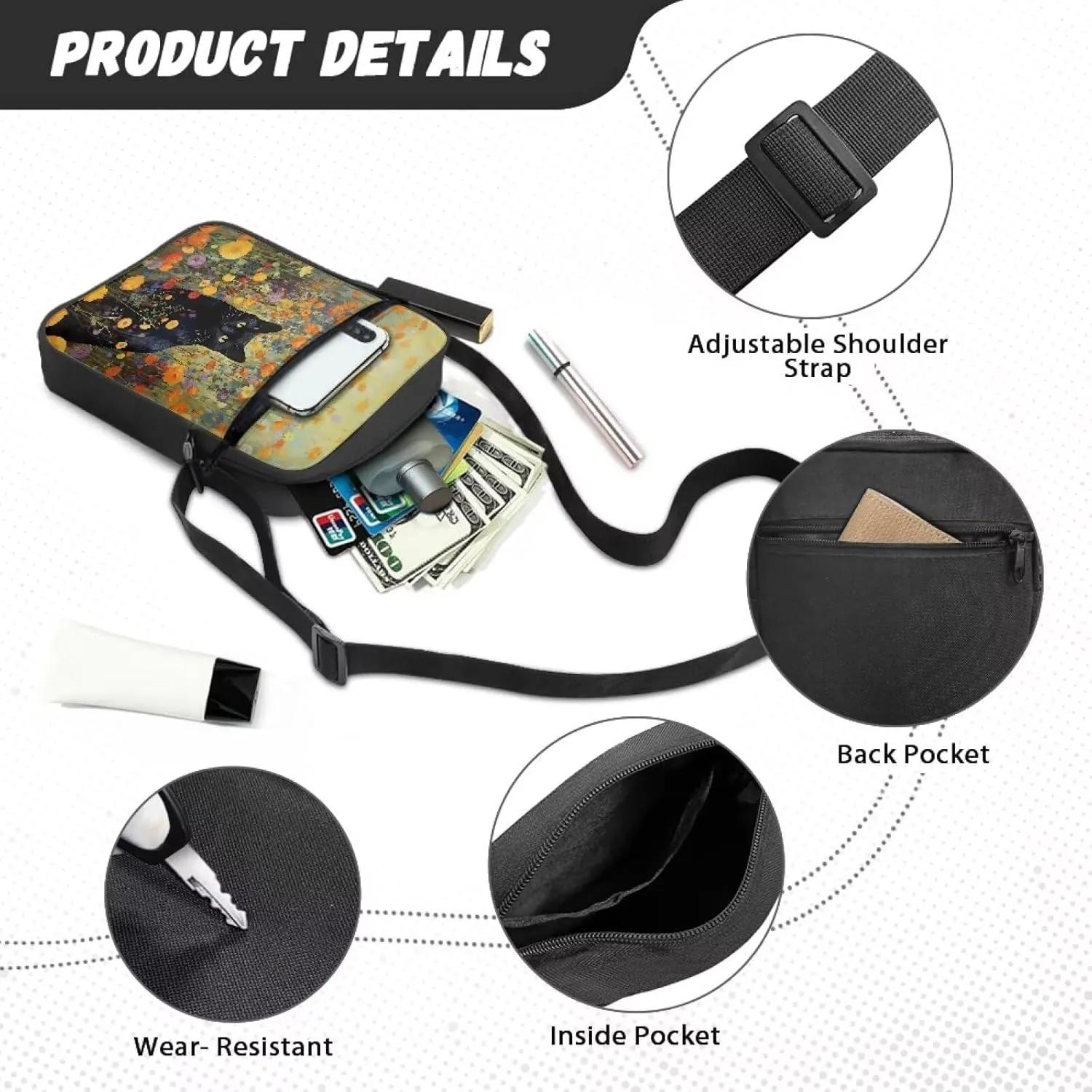 Shoulder Bag for Women Crossbody Sling Bag Fashion Messenger Bag Small Cell Phone Purse Holder Wallet