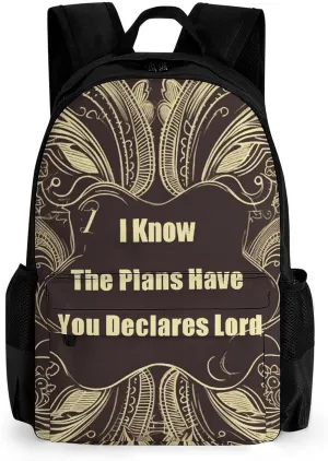 Shoulders Backpack, Declares Lord Print Functional Backpack Comfortable Backpack Laptop Backpack Multi-purpose Backpack, 42x30.5cm, Style