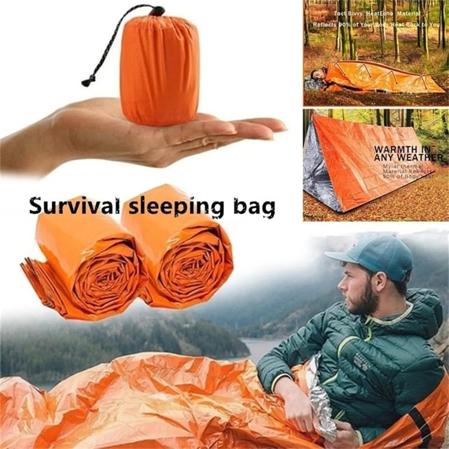 Sierra Madre Emergency Sleeping Bag,Emergency Survival Sleeping Bag,Sierra Madera Pocket Size Emergency Sleeping Bag,84"x36"