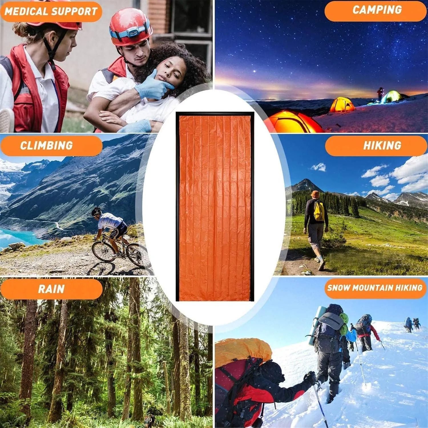 Sierra Madre Emergency Sleeping Bag,Emergency Survival Sleeping Bag,Sierra Madera Pocket Size Emergency Sleeping Bag,84"x36"