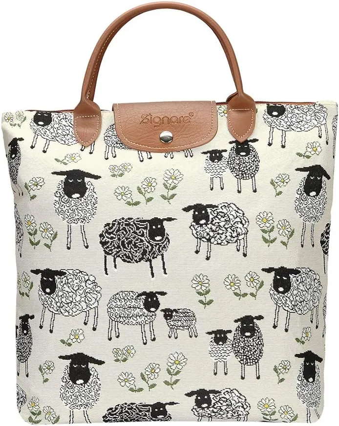 Signare Tapestry Foldable Tote Bag Reusable Shopping Bag Grocery Bag