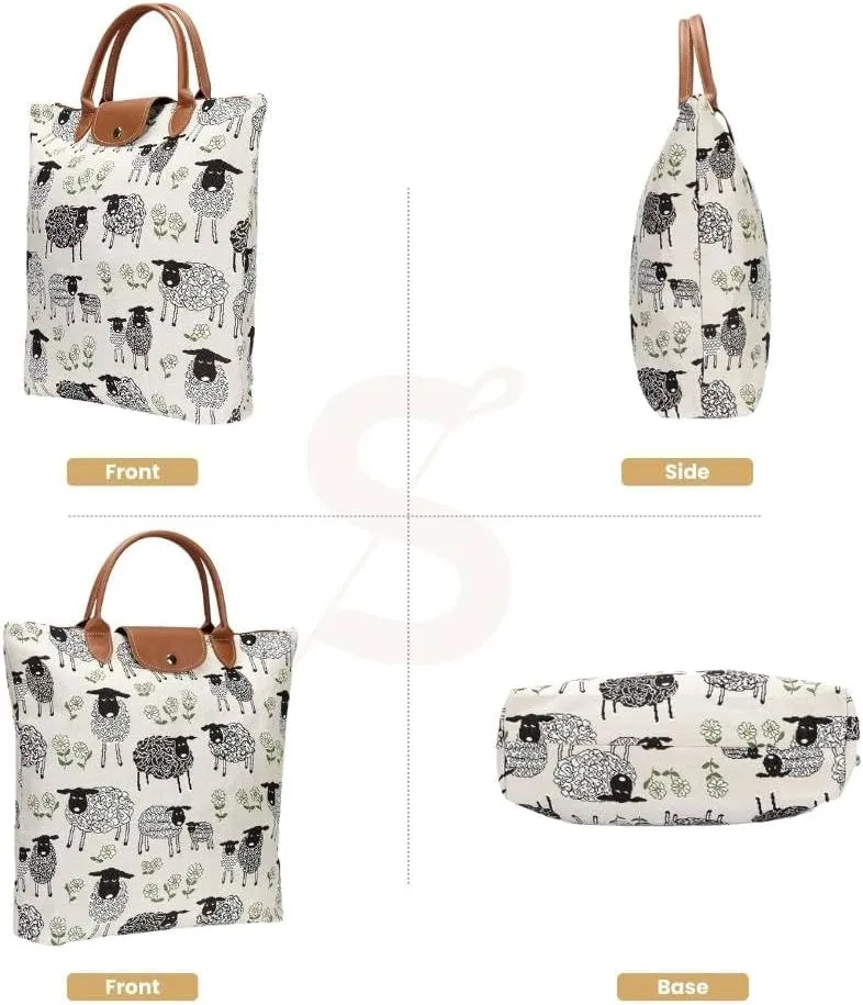 Signare Tapestry Foldable Tote Bag Reusable Shopping Bag Grocery Bag