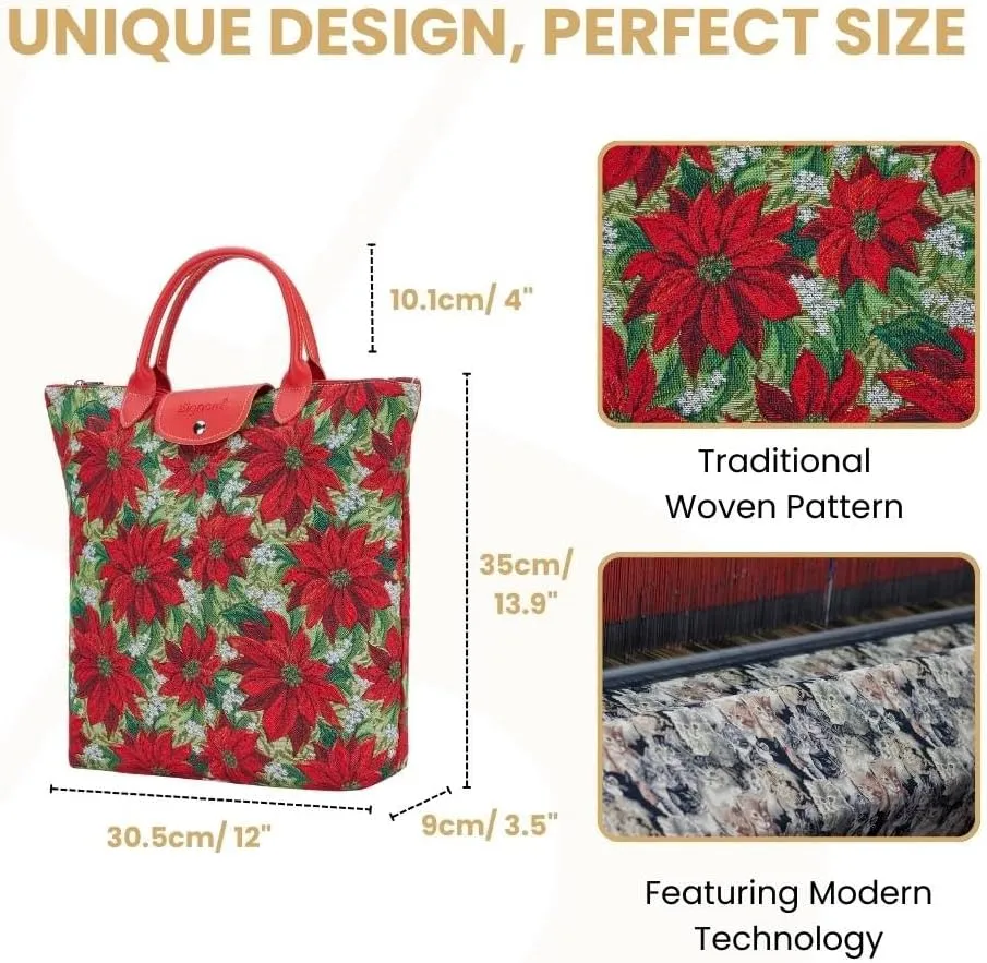 Signare Tapestry Foldable Tote Bag Reusable Shopping Bag Grocery Bag