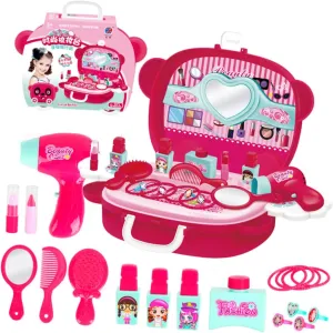 Simulation Cosmetic Suitcase Makeup Set Makeup Box for Role Play and Parent Interaction Safe Rounded Corners