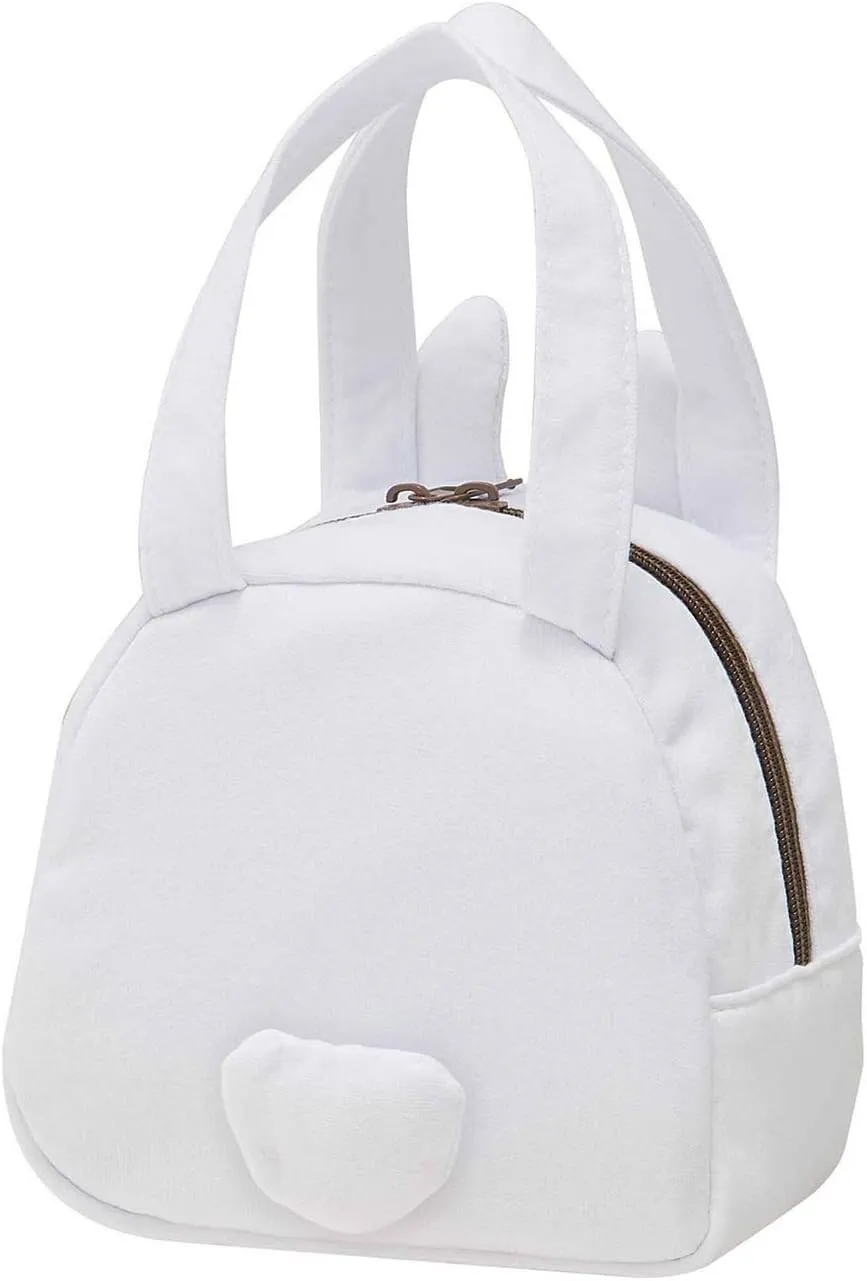 Skater My Neighbor Totoro Die Cut Lunch Bag with Zip Closure - Chibi Totoro White